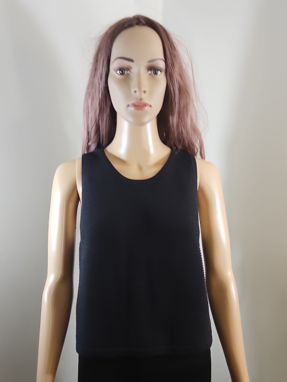 Aritzia BABATON Black Sleeveless Ribbed Knit Top - Women Size SMALL